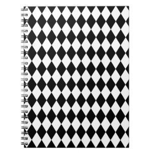 Caderno Espiral Harlequin Black and White