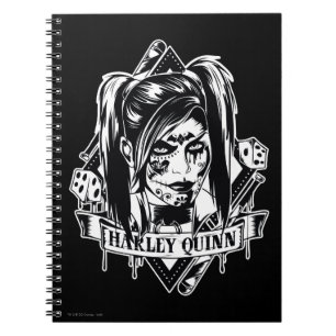 Caderno Espiral Harley Quinn Crachá