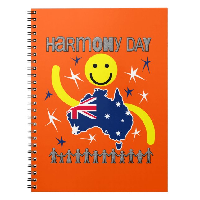 Caderno Espiral Harmony Day Austrália (Frente)