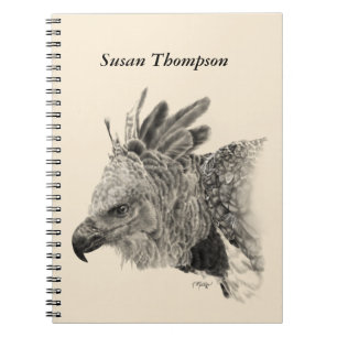 Caderno Espiral Harpy Eagle Drawing