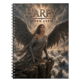 Caderno Espiral Harpy Tempestade Aerie Cinema Escuro