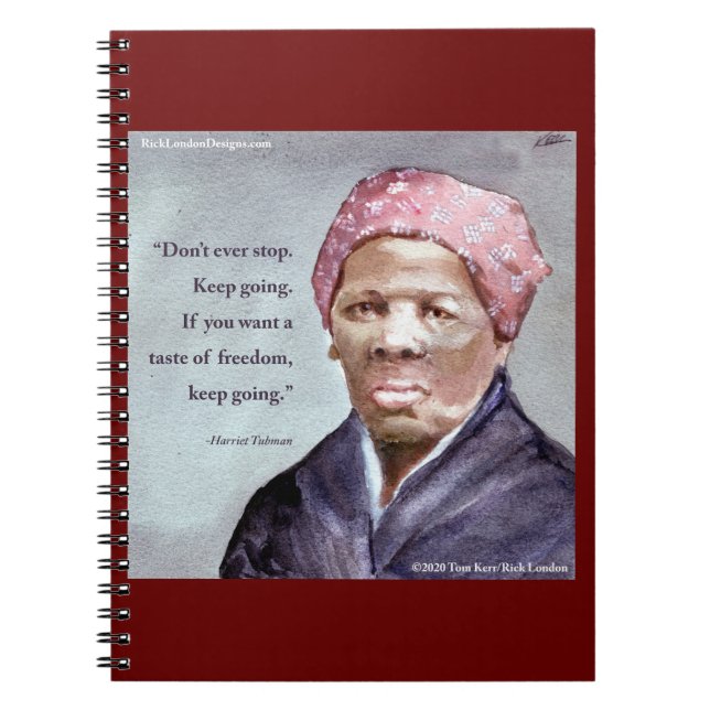 Caderno Espiral Harriet Tubman & Quote (Frente)
