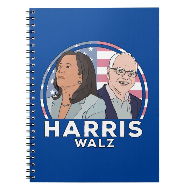 Caderno Espiral Harris Walz Election (Frente)