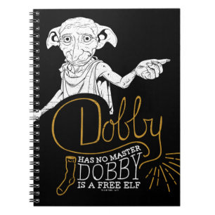 Caderno Espiral Harry Potter   Dobby Não Tem Mestre