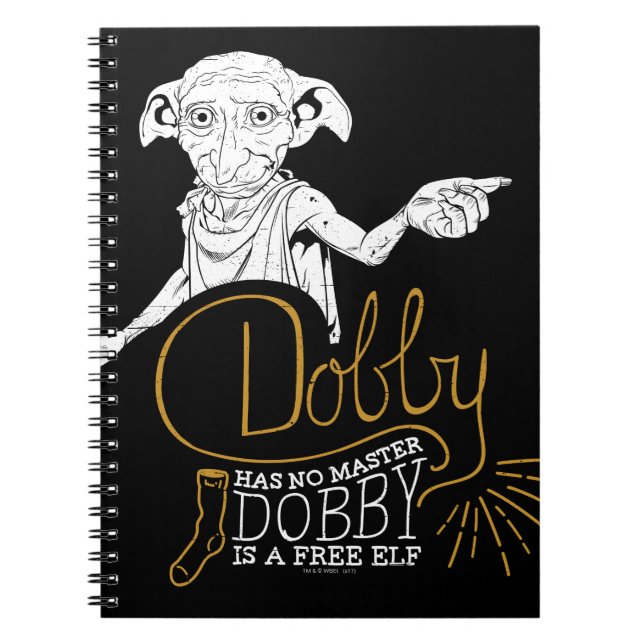 Caderno Espiral Harry Potter | Dobby Não Tem Mestre (Frente)