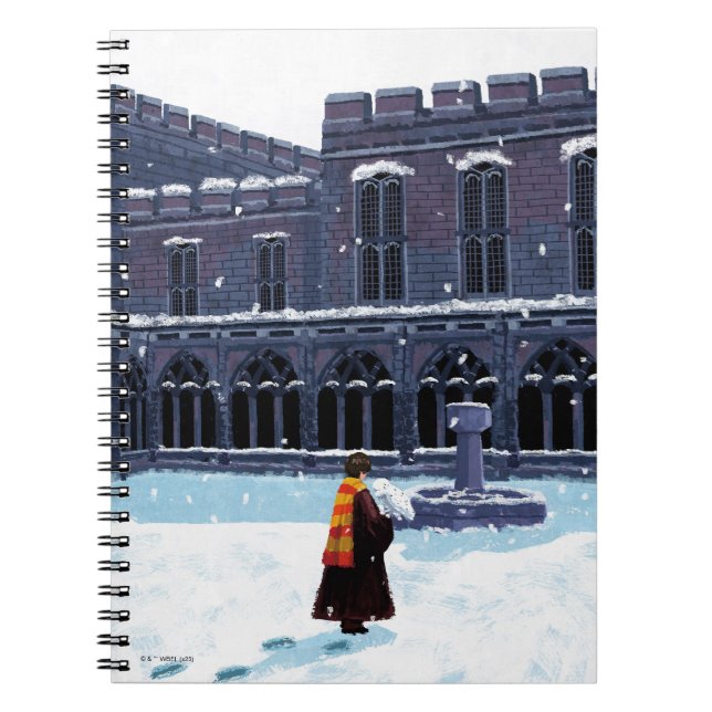 Caderno Espiral HARRY POTTER™ & Hedwig no Pátio de HOGWARTS™ (Frente)