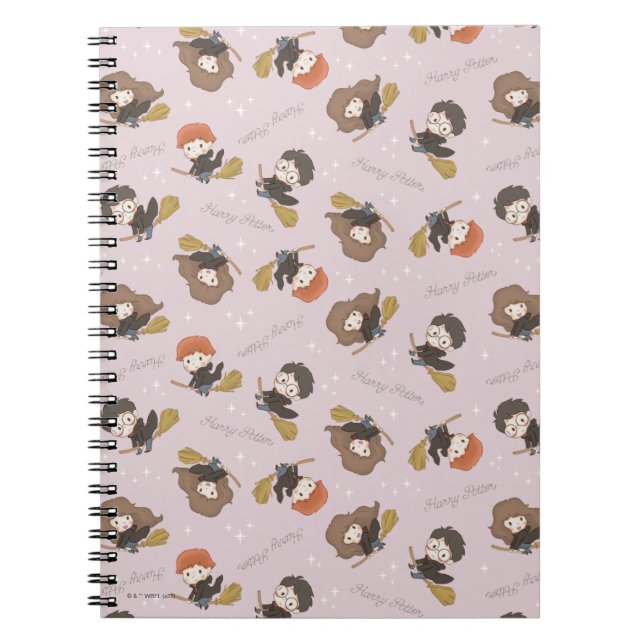 Caderno Espiral HARRY POTTER™, Hermione e Ron Flying Patterm (Frente)