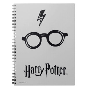 Caderno Espiral Harry Potter   Lightning Scar and Glasses