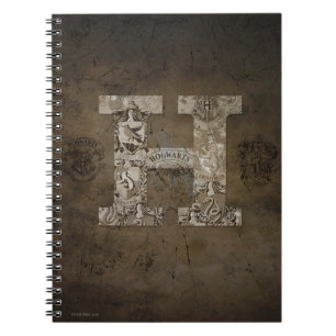 Caderno Espiral Harry Potter Monograma de Hogwarts