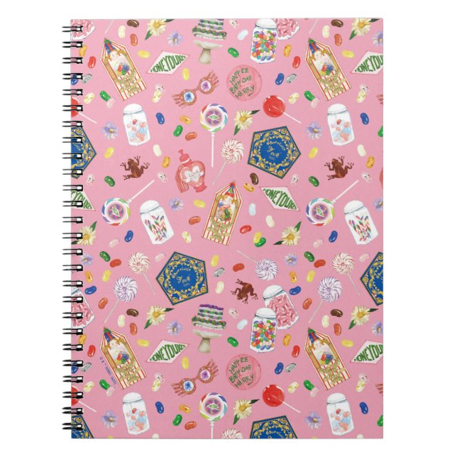 Caderno Espiral HARRY POTTER™ | Sapos de Chocolate & Padrão de Doc (Frente)