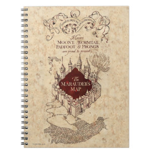 Caderno Espiral Harry Potter Spell   Mapa de Marauder