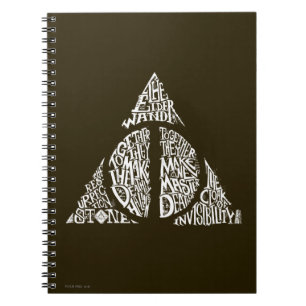 Caderno Espiral Harry Potter Spell   Típica MORTEMENTE HALLOW Gr