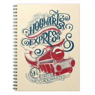 Caderno Espiral Harry Potter   Tipografia Hogwarts Express