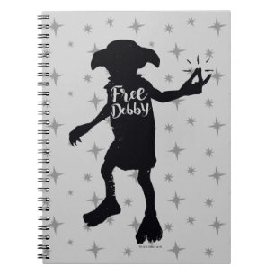 Caderno Espiral Harry Potter Tipografia Silhouette "Dobby Livre"