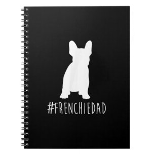 Caderno Espiral hashtag frenchie pai presente de pai de buldogue