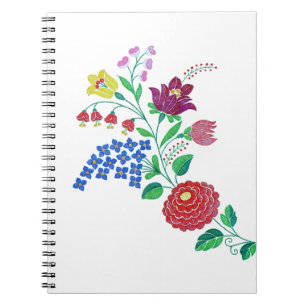Caderno Espiral Haste da flor de Kalocsai