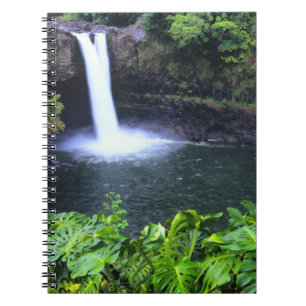 Caderno Espiral Havaí, Ilha Grande, Hilo, Rainbow Falls, Lush