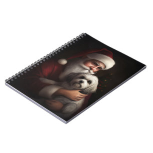 Caderno Espiral Havanês com Papai Noel Natal Festivo