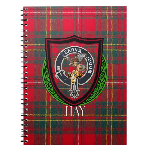 Caderno Espiral Hay Scottish Clan Tartan & Crest (Frente)