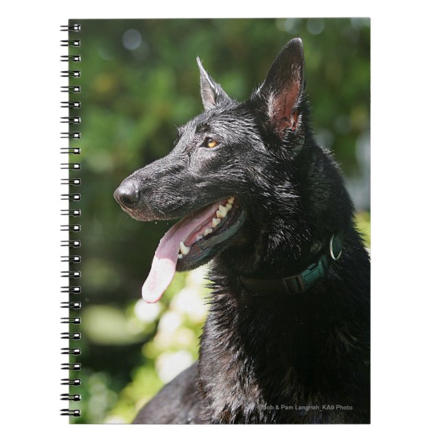 Caderno Espiral Headshot 2 do german shepherd (Frente)