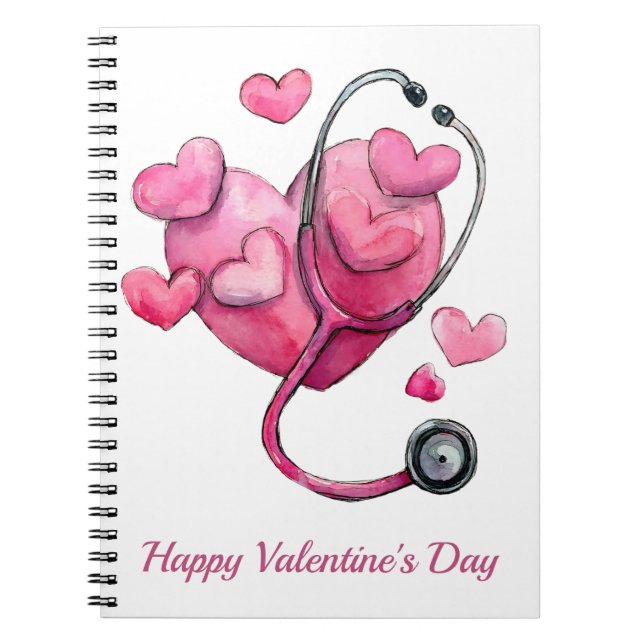 Caderno Espiral Healing Hearts Valentine Design (Frente)