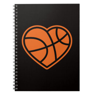 Caderno Espiral Heart Basketball Love Sport Design