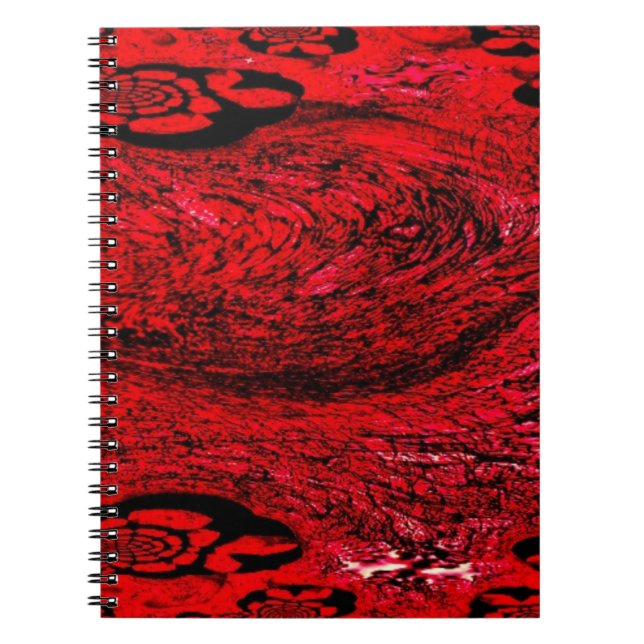 Caderno Espiral Heart of Chaos – Infinite Red Spiral (Frente)