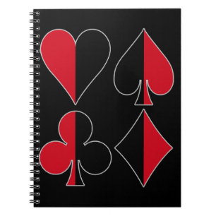 Caderno Espiral Heart Spade Diamond Club