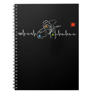 Caderno Espiral Heartbeat Airsoft Player Colorful Paintball