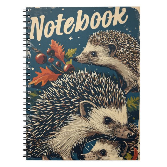 Caderno Espiral Hedgehogs Vintage (Frente)