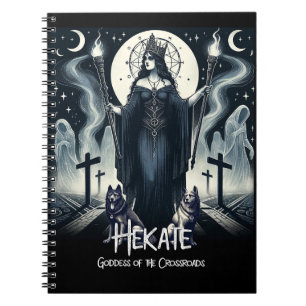 Caderno Espiral Hekate Deusa das Encruzilhadas Espíritos Fantasmas