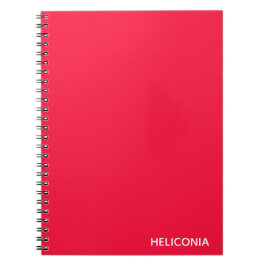 Caderno Espiral Heliconia red color name