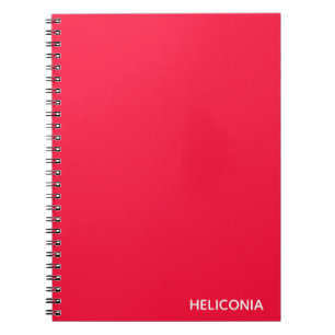 Caderno Espiral Heliconia red color name