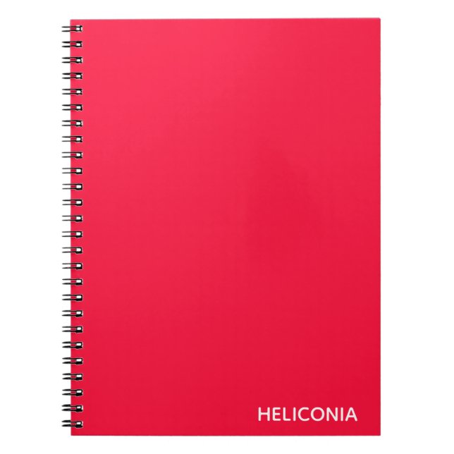 Caderno Espiral Heliconia red color name (Frente)