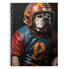 Caderno Espiral Helmet Do Jogador De Futebol Americano Bulgue Leat