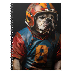 Caderno Espiral Helmet Do Jogador De Futebol Americano Bulgue Leat