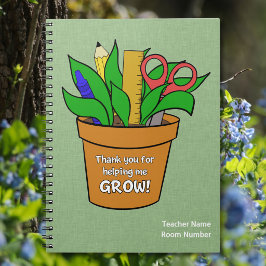 Caderno Espiral Helping me Grow Teacher Gift Spiral Photo Notebook