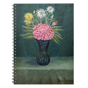 Caderno Espiral Henri Rousseau - Dália e Margaridas num Vaso