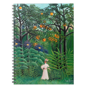 Caderno Espiral Henri Rousseau - Mulher caminhando em uma Floresta