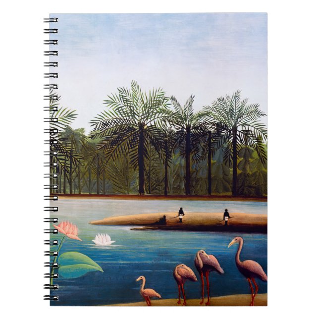 Caderno Espiral Henri Rousseau - Os Flamingos (Frente)