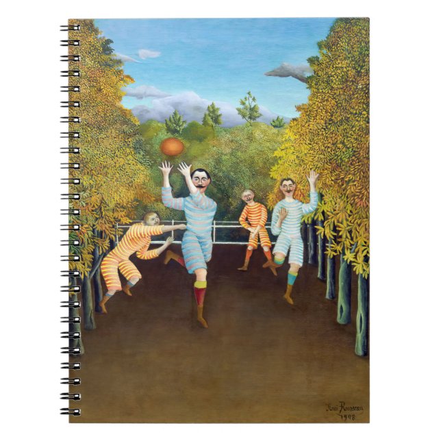 Caderno Espiral Henri Rousseau - Os Jogadores De Futebol (Frente)