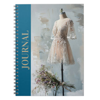 Caderno Espiral Herança Victoriana Pequeno Vestido Negro LBD Beige