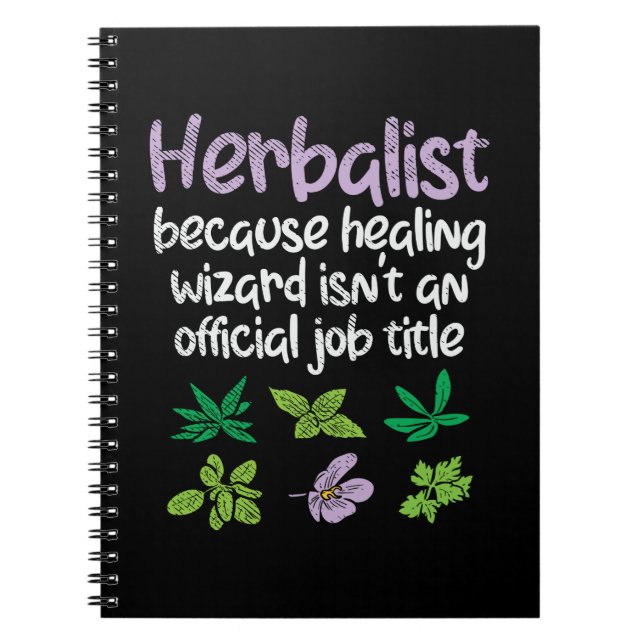 Caderno Espiral Herbalist Herbs Funny (Frente)