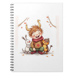 Caderno Espiral „Herbstfreunde – Ein Tag voller Lachen“