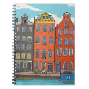 Caderno Espiral Herengracht Canal Amsterdam Países Baixos