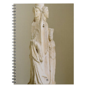 Caderno Espiral Herm Triform de Hecate, escultura de mármore, pe