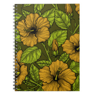 Caderno Espiral hibisco amarelo