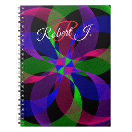 Caderno Espiral Híbrido Geométrico 2D 3D