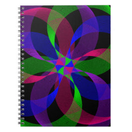 Caderno Espiral Híbrido Geométrico 3D 2D
