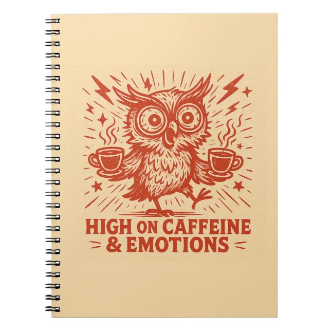 Caderno Espiral High on Caffeine & Emotions (Frente)